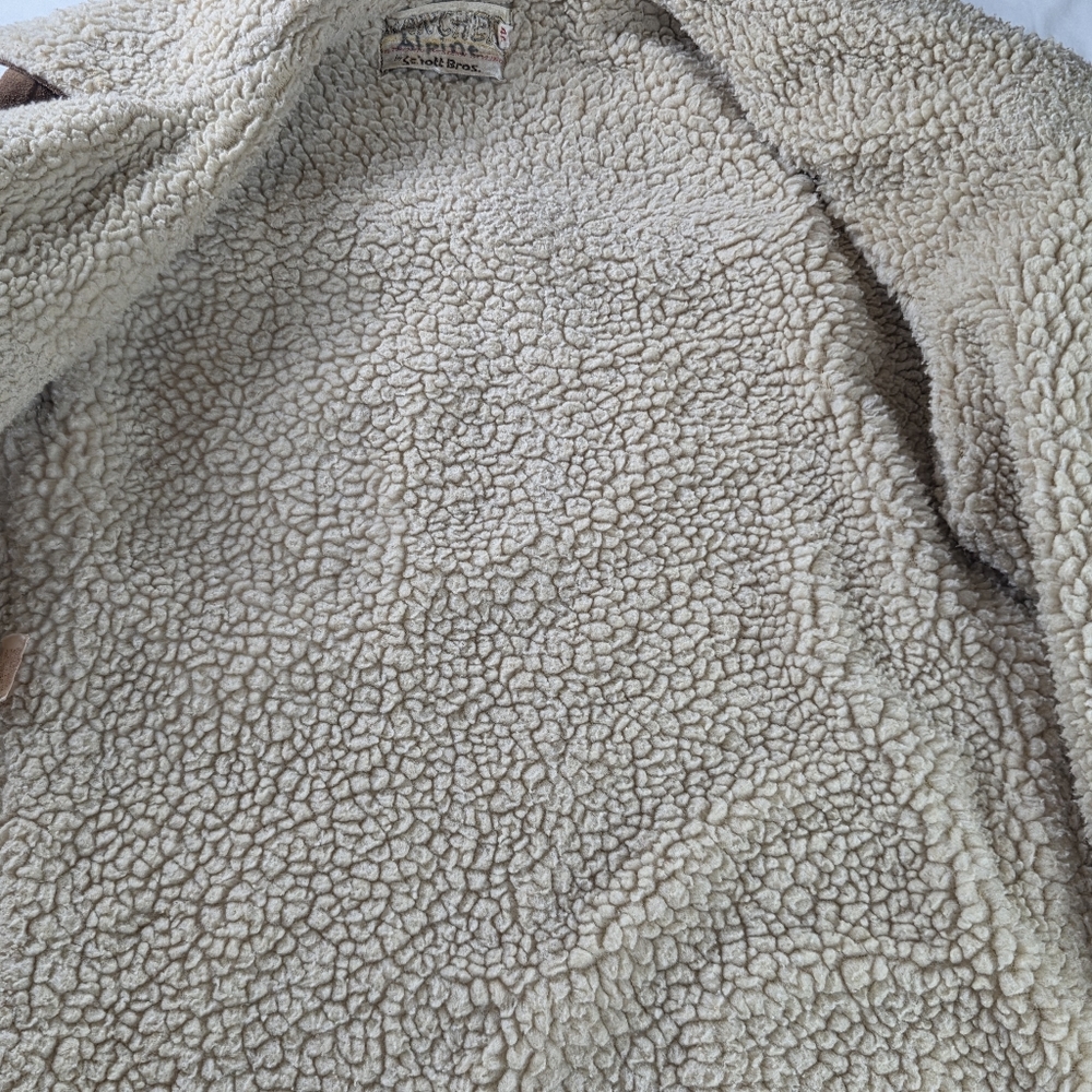 Vintage Schott Bros Shearling Ranch Coat – Size 40 Western Suede Sheepskin #600 - Picture 7 of 16